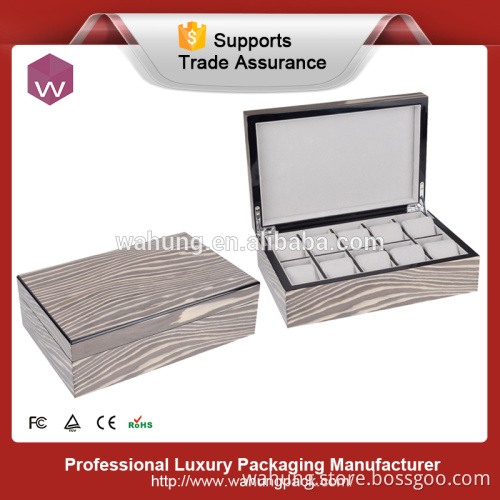 Handmade wooden slots watch collection box for watch